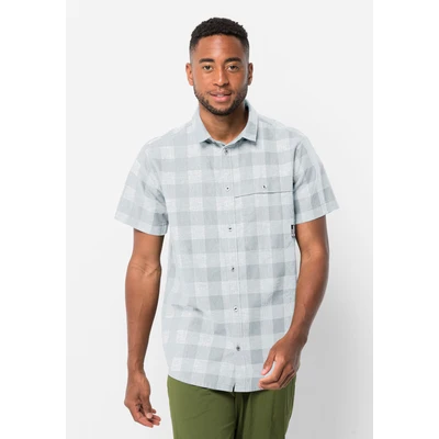 Abbildung von Jack Wolfskin Highlands Hemd, Herren, Größe: Small, Soft blue check