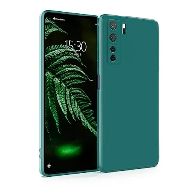 Abbildung von MyGadget Hülle für Huawei P40 Lite 5G robuste Silikon Schutzhülle TPU Case Slim Silikonhülle Back Cover Kratzfest Handyhülle Matt Olivgrün
