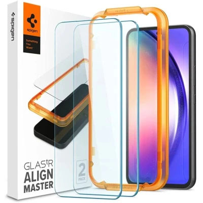 Abbildung von 2er Pack Samsung Galaxy A54 (5G) Panzerglas Spigen GLAStR Fit Screenprotector Duo + Applicator EZ Displayschutzfolie
