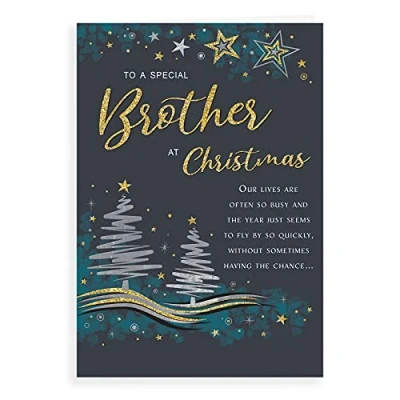 Abbildung von Klassische Weihnachtskarte für Bruder, 22,9 x 15,2 cm, Regal Publishing, C85367