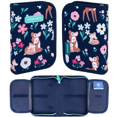 Abbildung von ASTRABAG Mäppchen Federtasche Schulstiftetui, einfaches Federmäppchen Motiv Baby Deer