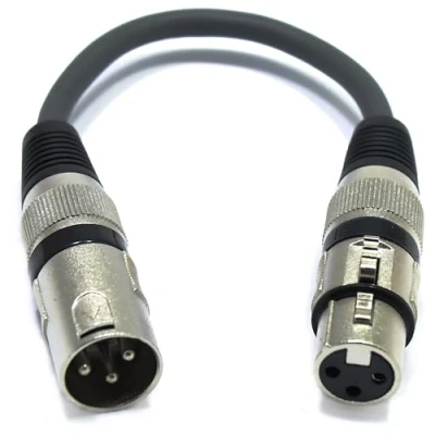Abbildung von VITALCO XLR Stecker auf Buchse 15cm Kabel Mikrofon Adpter 3 Polig Männlich Weiblich