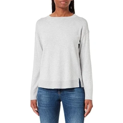 Abbildung von s.Oliver Black Label Leichter AUS Strickpullover, Damen, Größe: 40, Taubengrau