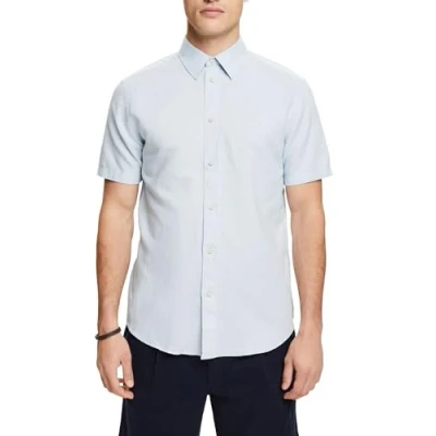 Abbildung von Esprit Kurzarm Hemd, Herren, Größe: Large, Light blue