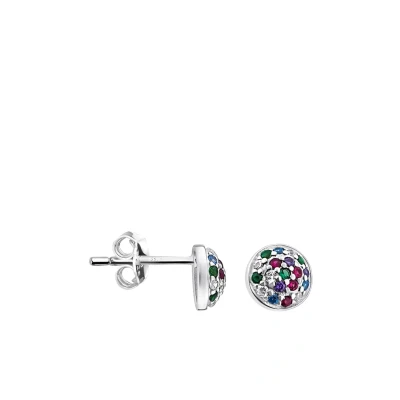 Abbildung von SOFIA MILANI Damen Ohrringe 925 Silber mit Zirkonia Steinen Kreis Ohrstecker 20965