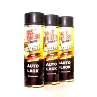 Abbildung von 3x 500 ml FAST FINISH Rallye Autolack Lackspray Schwarz Matt Spraydose 292828