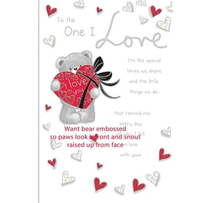 Abbildung von Piccadilly Greetings Süße Geburtstagskarte One I Love 25,4 x 17,8 cm, Rot