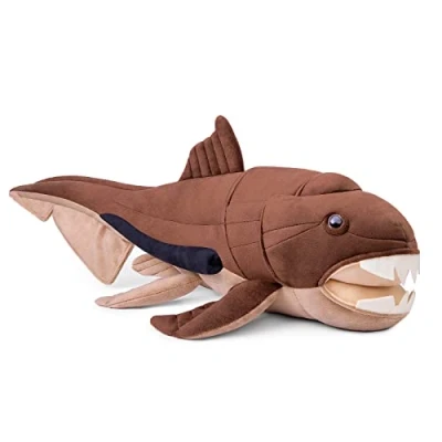 Abbildung von lilizzhoumax Dunkleosteus plüschtier 60cm/23, Simuliertes Tier Plüschtier, Kawaii Fisch Realistische Plüsch Spielzeug für Wilde Tiere, Geschenk Kinder