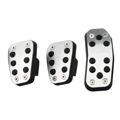 Abbildung von Auto Pedale Für Ford Fiesta MK7 2009 2015 Ecosport at MT Accelerator Gas Pedal Abdeckung Aluminium Legierung Gummi Bremse Fußplatten(MT)