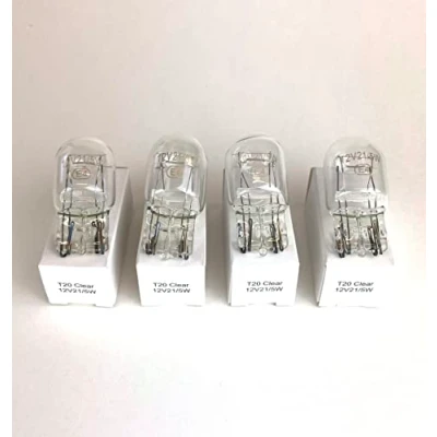 Abbildung von INION 4x Stück Autolampen T20 12V W21/5W W3x16q CLEAR/TRANSPARENT Glassockel Halogen Lampe KFZ Beleuchtung