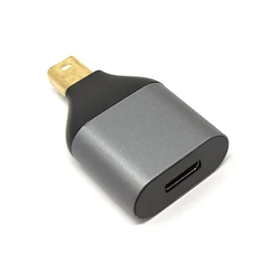 Abbildung von System S USB Adapter 3.1 Typ C Buchse zu Mini DisplayPort Stecker unidirektional DP 4K Kabel in Grau