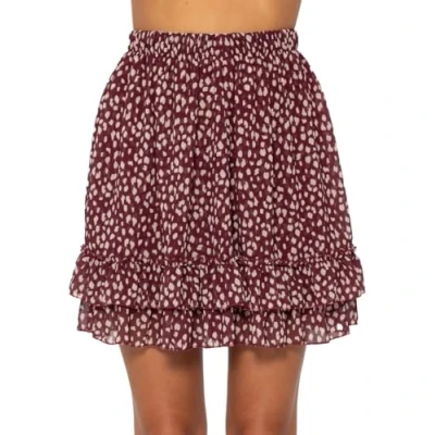 Abbildung von SASSYCLASSY Rüschenrock Mini Rock Damen mit Print A Linien Gummibund Volantsrock Made in Italy