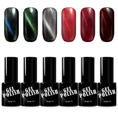 Abbildung von KADS 3D Cat Eye Magnet Gel Nagellack, 9,5 ml/pcs 6 Farben tränken weg UV LED Gelpoliermittel Nail art Maniküre