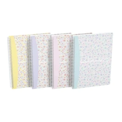 Abbildung von Oxford Spiral Notizbuch B5 Floral liniert, 120 Seiten, Softcover, 4 Designs, 1 Stück