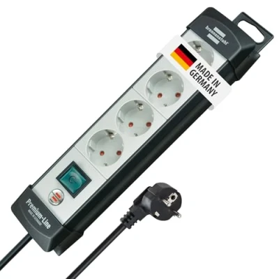 Abbildung von Brennenstuhl 1951540101 Steckdosenleiste mit Schalter 4fach Schwarz, W (Kabellänge 5.00 m)