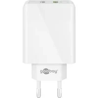Abbildung von goobay 44957 2x USB Quick Charge (QC 3.0) Ladegerät 28W / Schnellladegerät lädt bis zu 4x schneller Adapter für Iphone Ladekabel, Samsung Ladekabel und ander Smartphone weiß