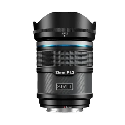 Abbildung von SIRUI Sniper 33 mm Autofokus Objektiv F1.2 Weitwinkel APS C Objektivobjektiv für A5 A6 A7 FX A9 ZV E Serie (E Mount, Schwarz)