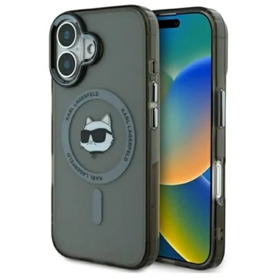 Abbildung von CG MOBILE Karl Lagerfeld KLHMP16SHLSCHK Hülle für iPhone 16 6.1&quot; Schwarz hardcase IML Metal Choupette Head