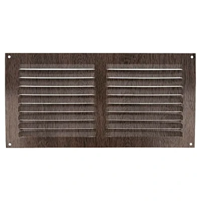 Abbildung von Amig Rechteckiges Lüftungsgitter aus Aluminium für Luftauslässe Ideal Küchen und Badezimmerdecken Maße : 150 x 300 mm Farbe: Wenge