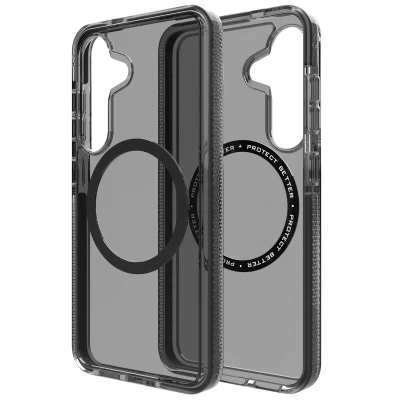 Abbildung von Samsung Galaxy S25 Hülle MagSafe Recycelter Kunststoff ZAGG Hard Case/Backcover Handyhülle Blau Shockproof/Stoßfest