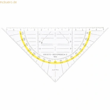 Abbildung von Aristo Geo Dreieck mit Griff Acryl 160mm glasklar
