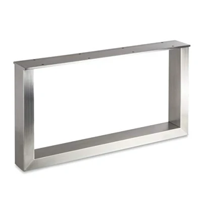 Abbildung von SOTECH Tischgestell TAB Edelstahl gebürstet Profil 80 x 40 mm Höhe: 400 Tiefe 700 Tischkufen Industriedesign Tischuntergestell Tischkufe Kufengestell