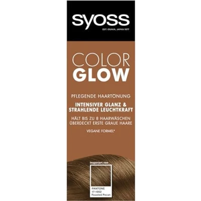 Abbildung von Syoss Color Glow Pflegende Haartönung Roasted Pecan Pantone 17 1052 (1x 100 ml), semi permanente Coloration für strahlende Farbintensität bis zu 8 Haarwäschen, ohne das Haar schädigen
