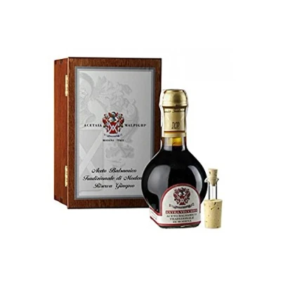 Abbildung von Aceto Balsamico Tradizionale DOP Riserva Ginepro, 80 Jahre,Geschenkbox, Malpighi, 100 ml