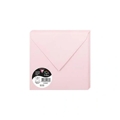 Abbildung von Clairefontaine 5483C Packung mit 20 Umschläge Pollen 165 x 165mm, 120g, ideal für Einladungen und Korrespondenz, Rosa, 1 Pack