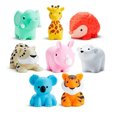 Abbildung von Munchkin Wild Animal Badespielzeug Spritztiere, 8er Pack, 012543