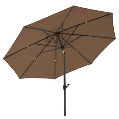 Abbildung von Schneider Sonnenschirm Adria, mocca, 300 cm rund, 684 69, Gestell Alu/Stahl, Bespannung Polyester, 7 kg