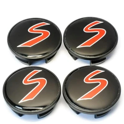 Abbildung von 4 Stück Auto Radnabenkappen für Mini Cooper 54mm,Nabendeckel Felgendeckel Wasserdicht Staubdicht Radmittenabdeckung Dekoration von Automobilen Rad