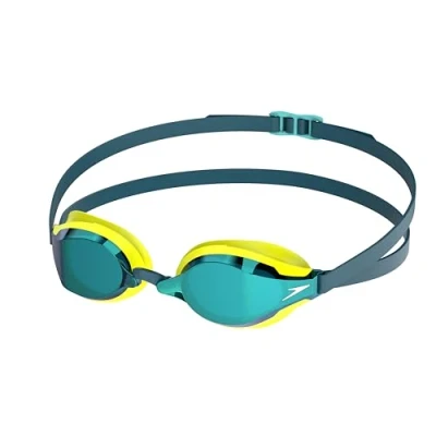 Abbildung von Speedo Fastskin Speedsocket 2 Mirror Schwimmbrille für Unisex Erwachsene, Hyper Yellow/Cobalt/Emerald, One Size