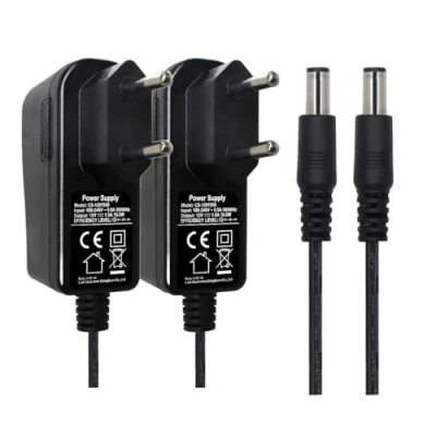 Abbildung von Security 01 2er Pack AC zu DC 12V 1,5A Netzteil Adapter, Stecker 5,5mm x 2,1mm für CCTV Kamera DVR LED String Licht