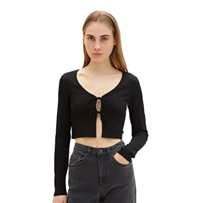 Abbildung von TOM TAILOR Denim Langarmshirt RIB BOLERO (1 tlg) mit Stretch