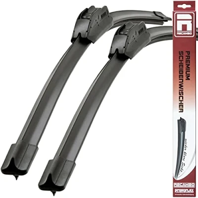 Abbildung von Recambo Scheibenwischer vorne kompatibel für DACIA DUSTER BJ 03/2010 11/2014 (2er Set: 500mm / 500mm)