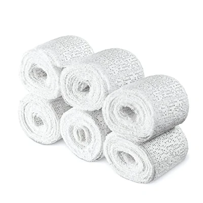 Abbildung von Navaris Bastelnaturmaterial Babybauch Gipsbinden 6er Set 6x 5cm x 300cm schnelltrocknend, (6 tlg)