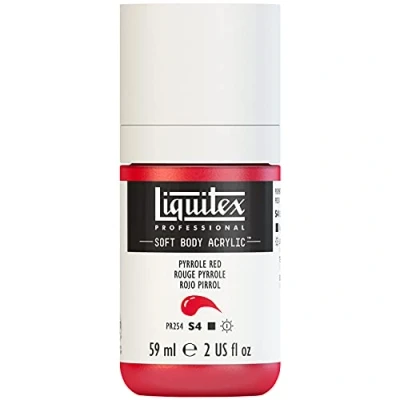 Abbildung von Liquitex 1959321 Professional Acrylfarbe Soft Body Künstlerfarbe in cremiger deckender Konsistenz, hohe Pigmentierung, lichtecht &amp; alterungsbeständig, 59ml Flasche Pyrrolrot