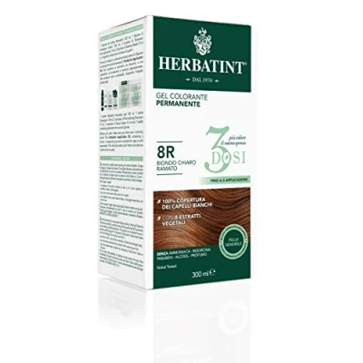 Abbildung von Herbatint Dauerhaftes Farbgel 3 Dosen 8R Hellblond Zweig 300ml