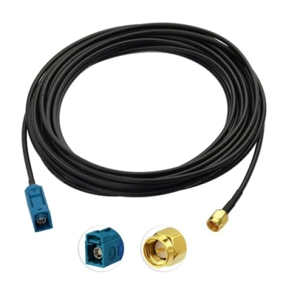 Abbildung von BINGFU DAB Auto Antenne SMA Kabel Fakra Buchse auf Stecker Adapter RG174 5m 16.4ft Verlängerungskabel Kompatibel mit Autoradio Revo Pioneer Pure Alpine MEHRWEG