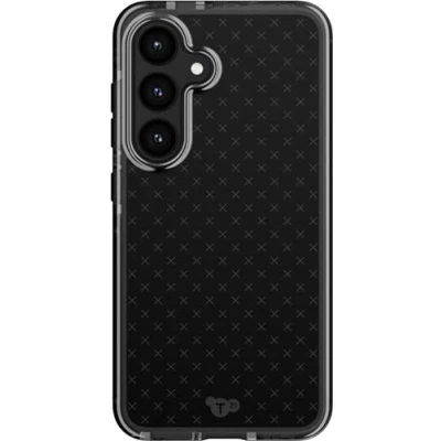 Abbildung von tech21 Evo Check Schutzhülle für Samsung S24, Smokey/Schwarz
