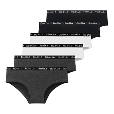Abbildung von Libella Unterhosen Damen Baumwolle,6er Pack Slips Mehrpack Baumwoll Unterwäsche Bequeme Pantys 3411 A M