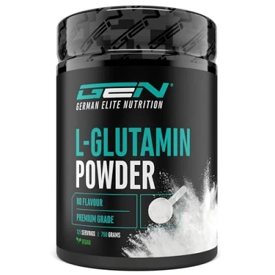 Abbildung von L Glutamin Pulver 750 g Premium: Reines &amp; ultrafeines Glutamine 100% micronized Aminosäure Unlflavoured Neutral Laborgeprüft Hochdosiert Vegan
