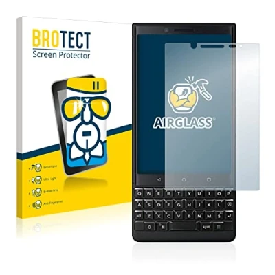 Abbildung von BROTECT Schutzglas für BlackBerry Key2 (Dual Sim) Schutzfolie Panzer Folie Glas [Extrem Kratzfest 9H, Anti Fingerprint, Ultra Transparent]