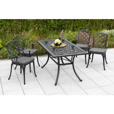 Abbildung von MERXX Garten Essgruppe &quot;Rhodos&quot;, (Set, 9 tlg.), 4 Sessel,inkl. Auflagen, Tisch