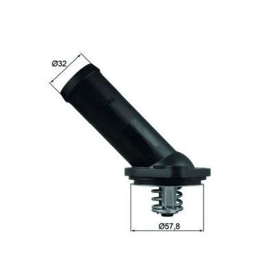 Abbildung von MAHLE ORIGINAL TI 225 92D Kühlwasserthermostat 92 mit Dichtung VOLKSWAGEN: GOLF 6, Passat B7 Variant, B6 AUDI: A3 Schrägheck