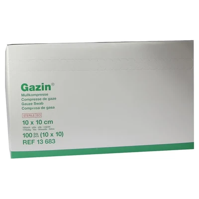 Abbildung von Gazin Kompressen 10x10cm 16fach steril