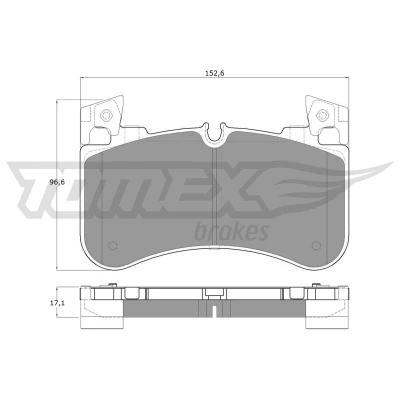 Abbildung von TOMEX brakes TX 19 53 Bremsbelagsatz Vorderachse für Verschleißwarnanzeiger vorbereitet mit Ausgleichsgewichten LAND ROVER: Range Rover Sport