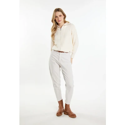 Abbildung von DREIMASTER Vintage Damen Strickjacke XS / Off White 66% recyceltes Polyester 20% Nylon 11% Polyacryl 3% Wolle