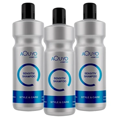 Abbildung von Style &amp; Care Sensitive Shampoo für trockene, empfindliche und juckende Kopfhaut (3x 1000ml) Mildes trockene fettige Haare Haar Kopfhautpflege ohne Silikon, Salz Parabene